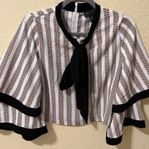 Gracia tiered ruffle sleeve blouse medium